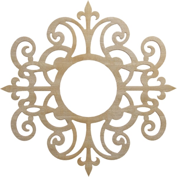 Ekena Millwork Dijon Wood Fretwork Pierced Ceiling Medallion, Hickory, 26"OD x 8 1/2"ID x 1/4"T CMWP26X26X0250DIHI - main